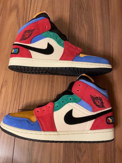 BLUE THE GREAT×NIKE AIR JORDAN 1 MID FEARLESS "MULTI"