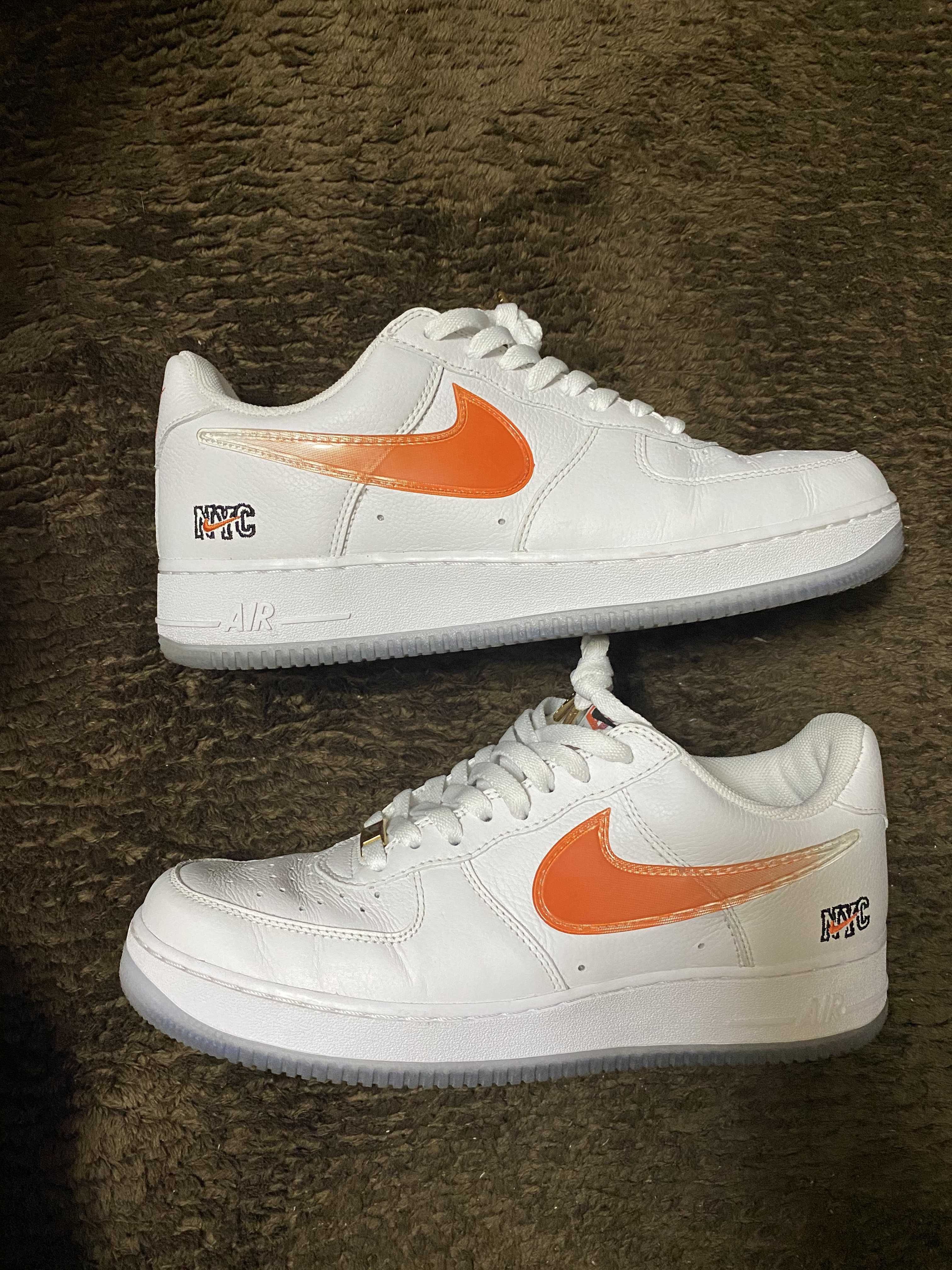 KITH × Nike Air Force 1 Low "White/Rush Blue/White/Brilliant Orange"
