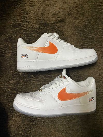 KITH × Nike Air Force 1 Low "White/Rush Blue/White/Brilliant Orange"