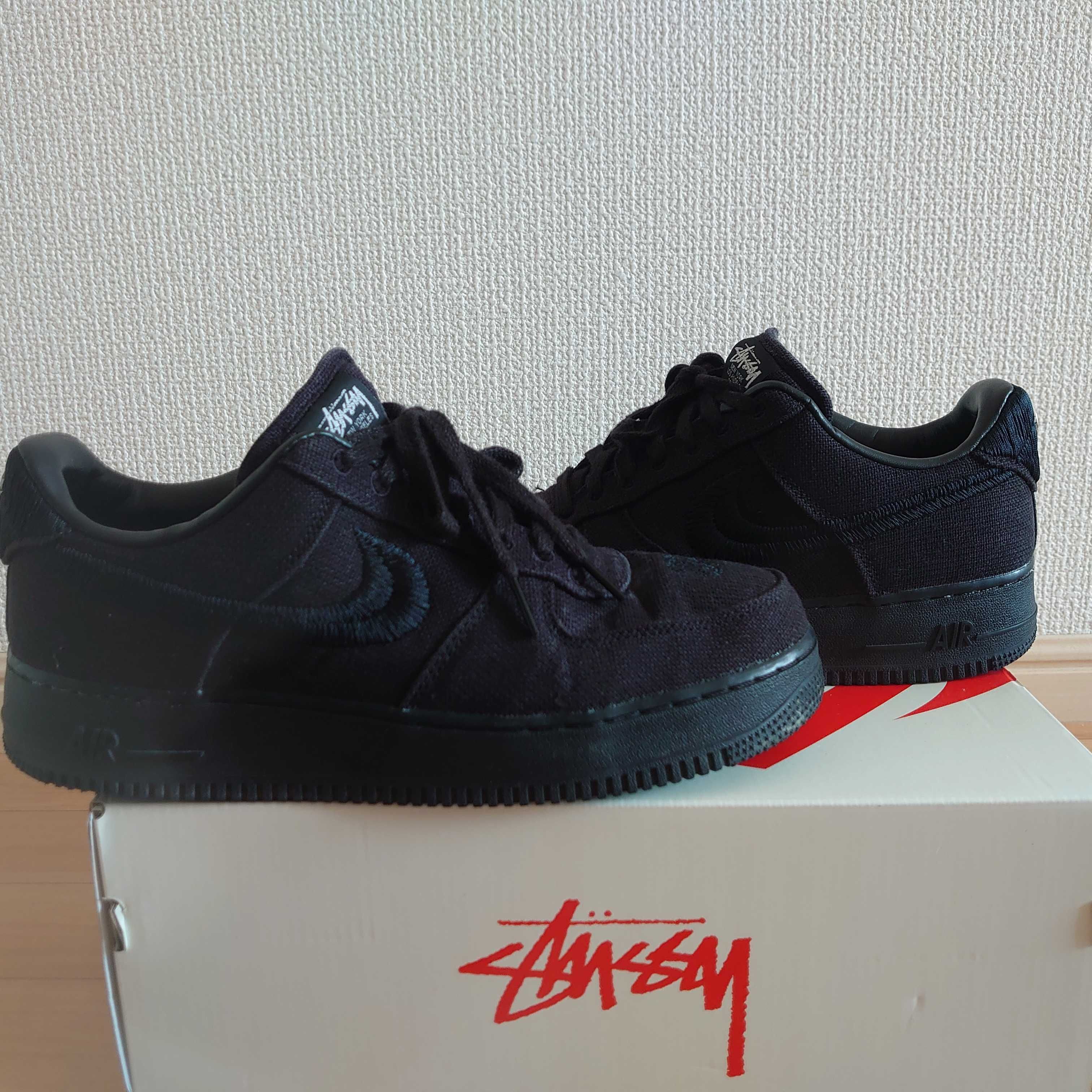Stussy × Nike Air Force 1 Low "Triple Black"