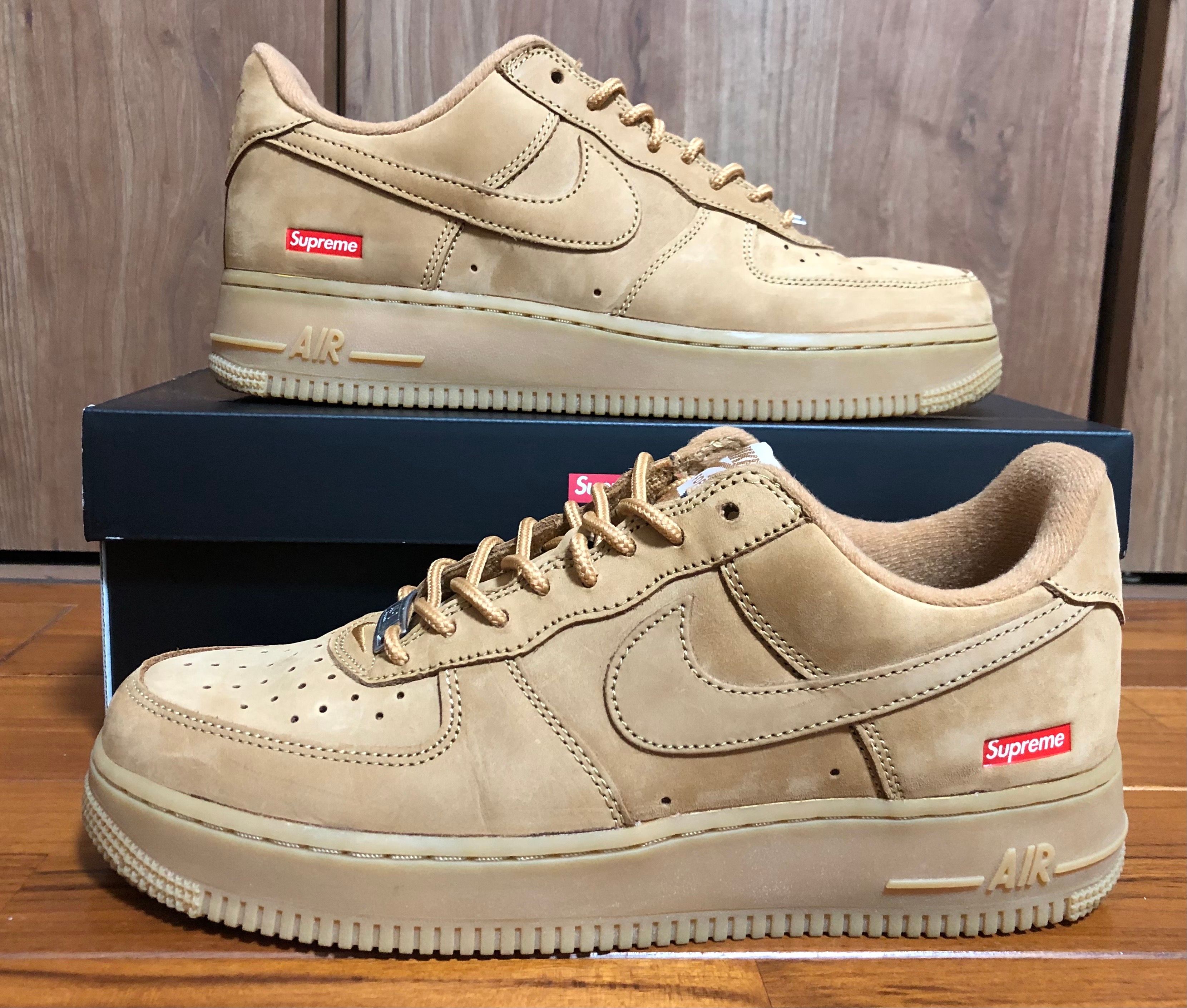 Supreme × Nike Air Force 1 Low "Flax/Wheat"