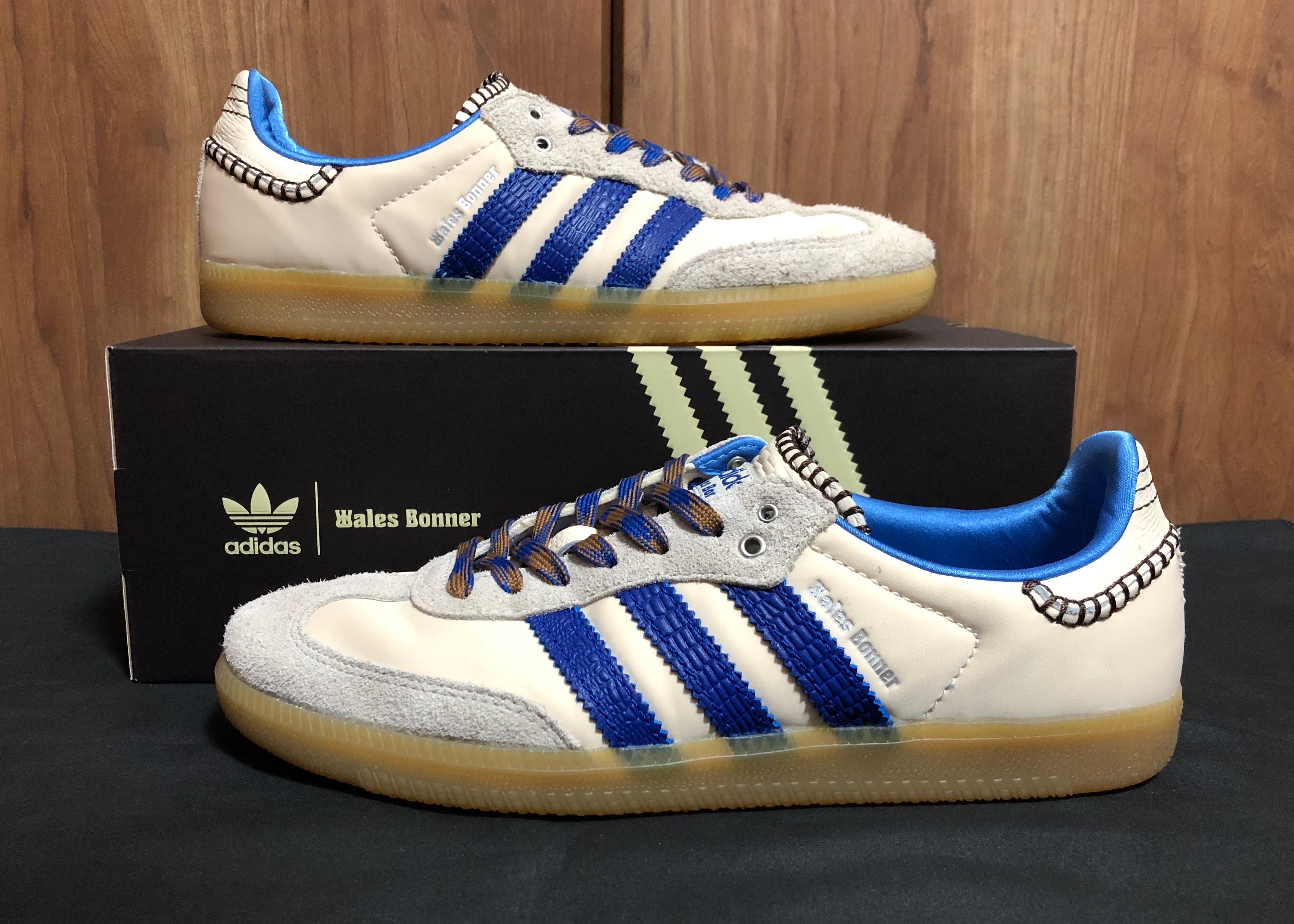 Wales Bonner × adidas Nylon Samba "Wonder Clay/Team Royal Blue/Wonder White"