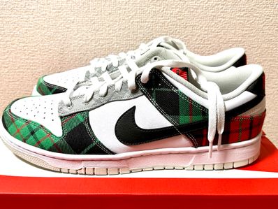 26.5cm ナイキ ダンク ロー ゴルフ ホワイト ブラック プレイド fkip