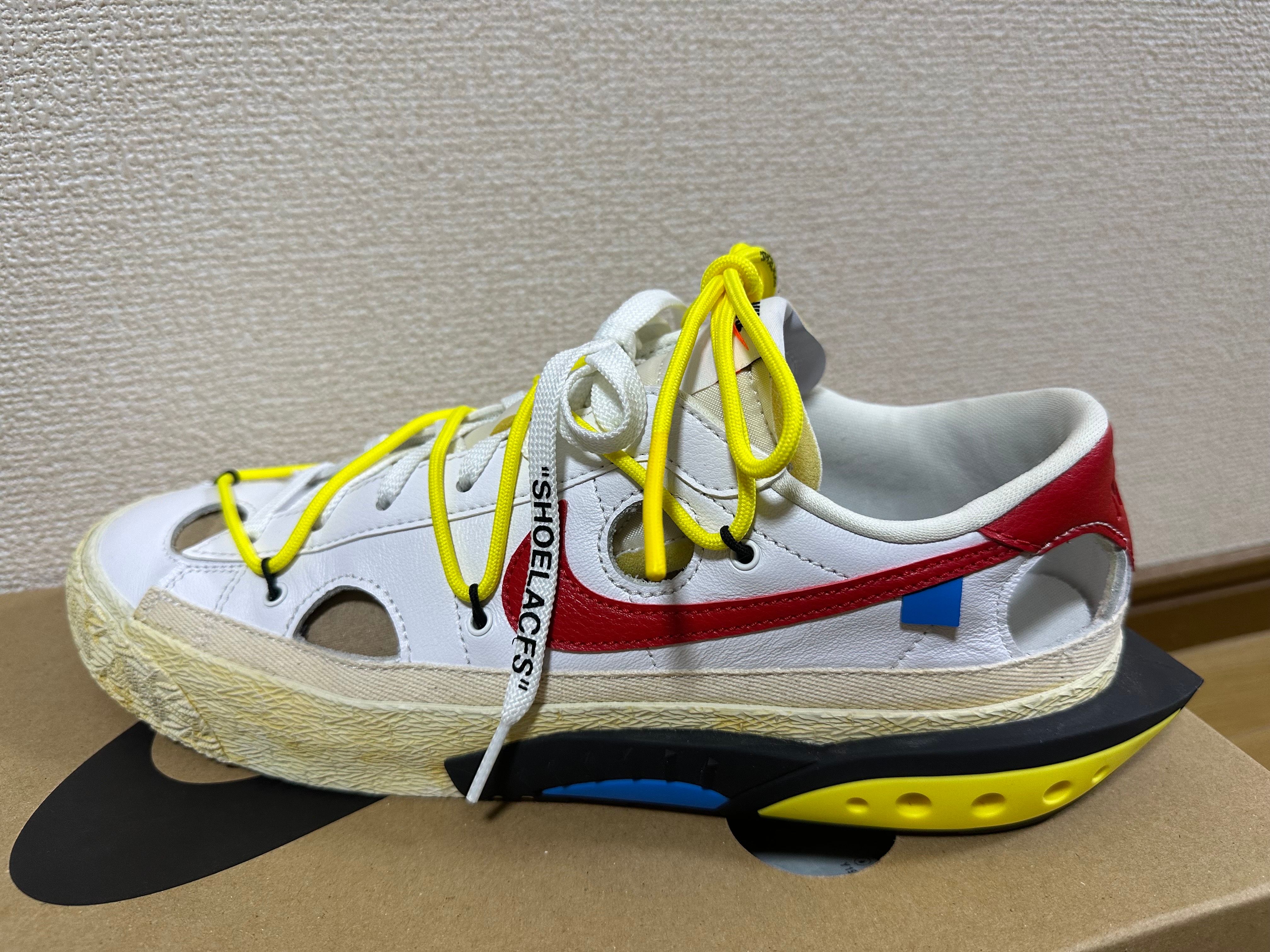 Off-White × Nike Blazer Low "White and University Red"