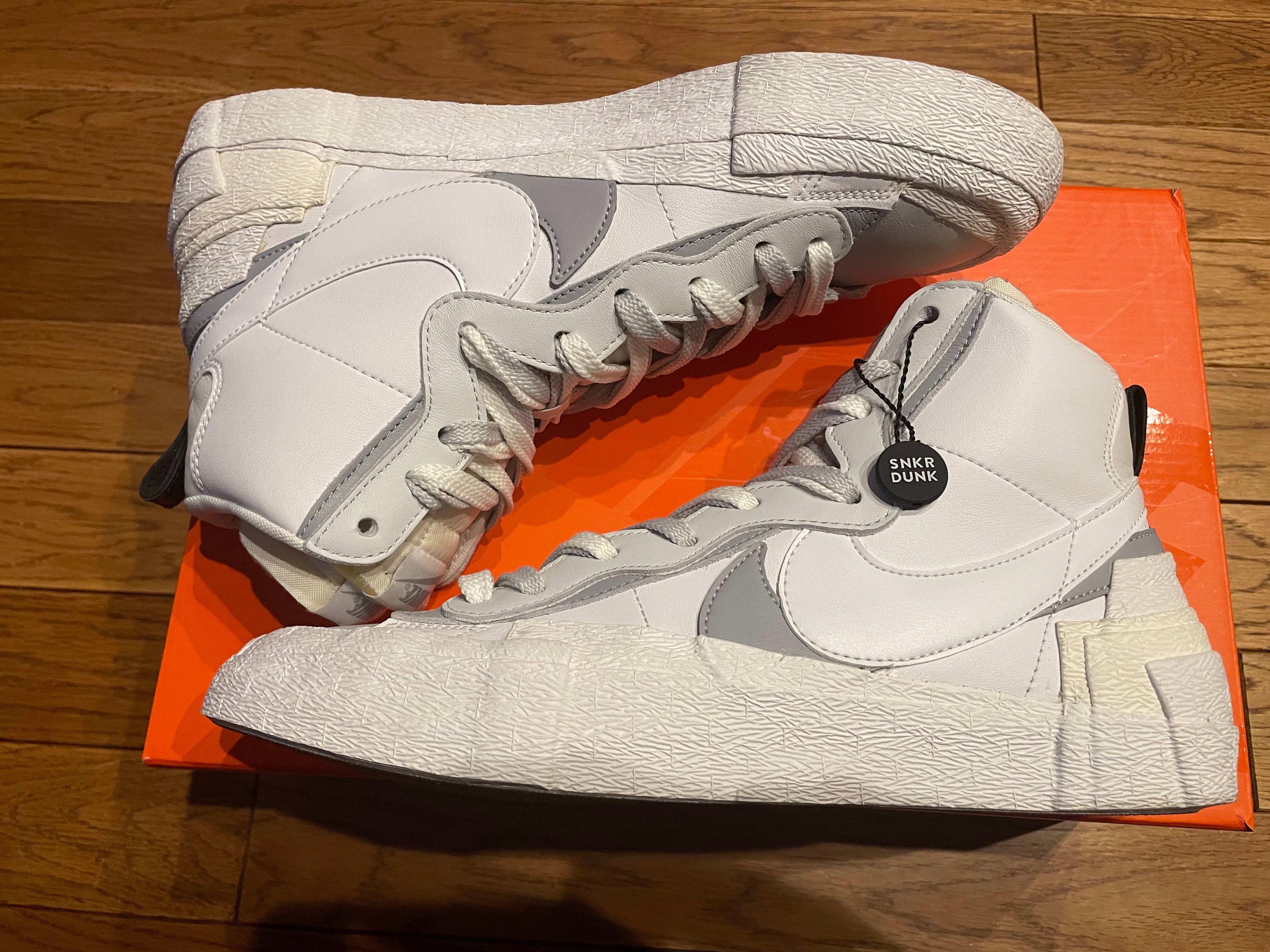 sacai × NIKE BLAZER MID "WHITE/WOLF GREY"