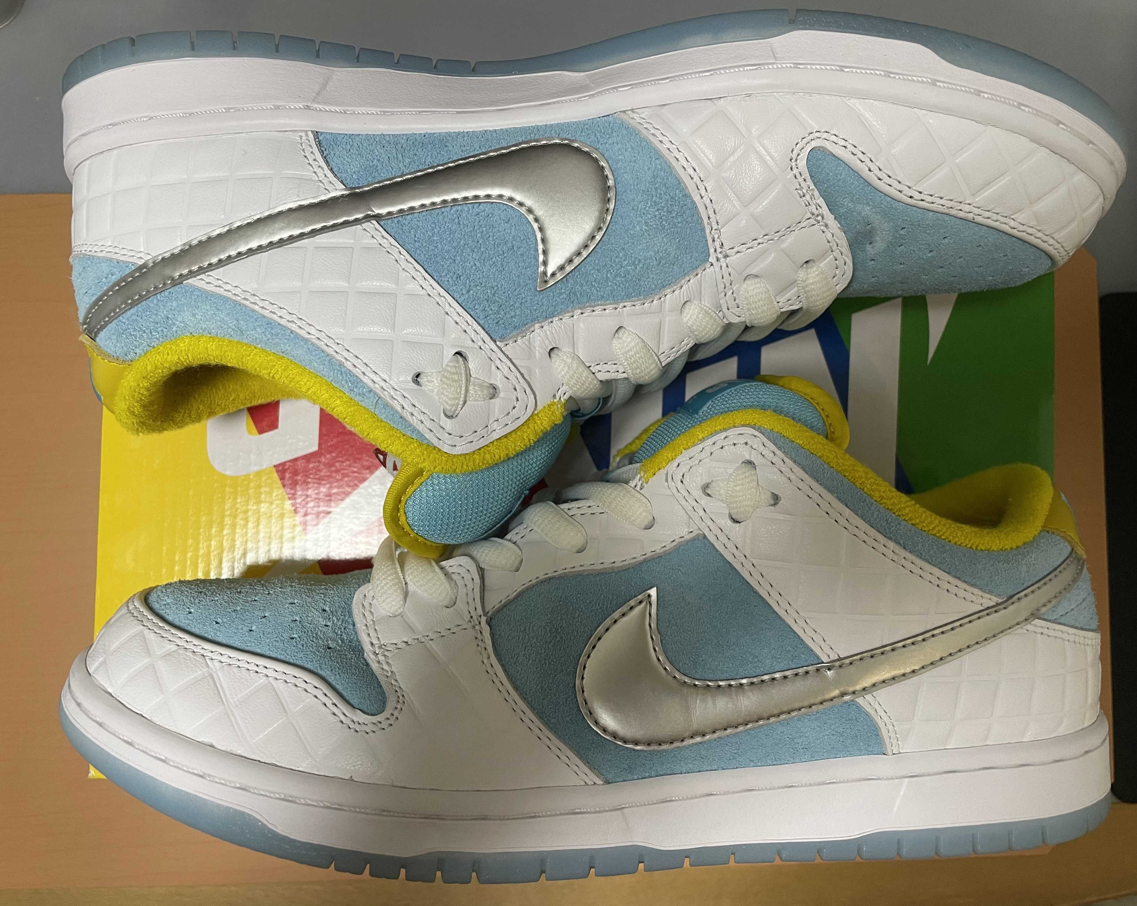 FTC × Nike SB Dunk Low "White/Blue"