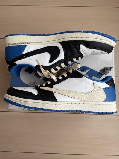 Travis Scott × fragment design × Nike Air Jordan 1 Low OG SP "Military Blue"