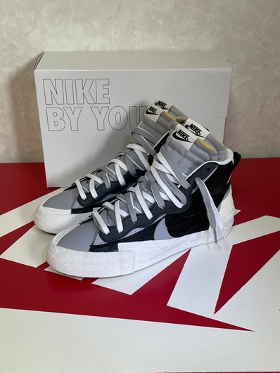 sacai × NIKE BLAZER MID "BLACK/WOLF GREY/WHITE"