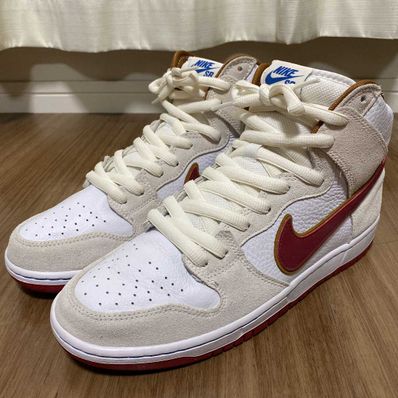 Nike Dunk High Pro "Sail/Team Crimson"