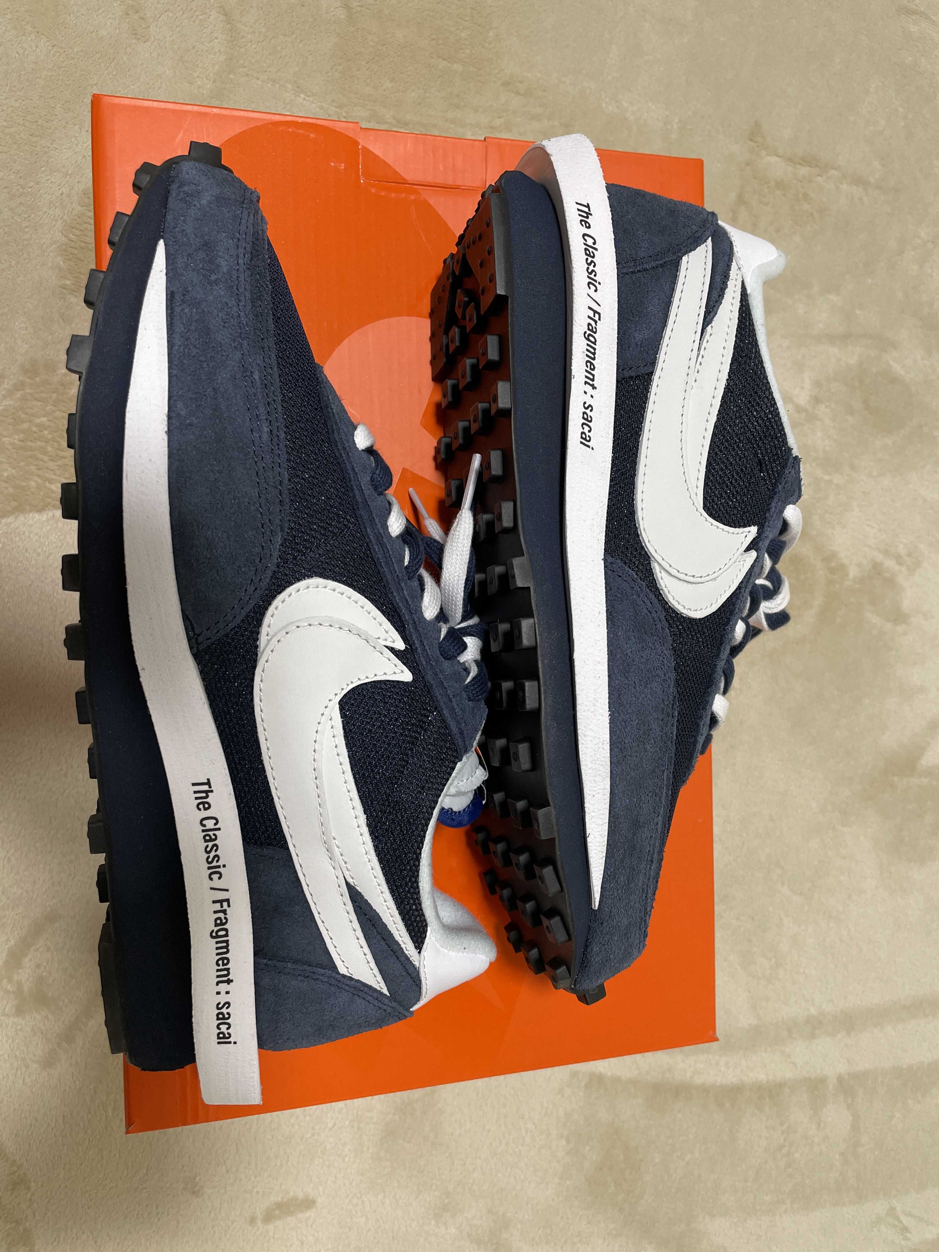 Fragment × sacai × Nike LD Waffle "Blackended Blue"