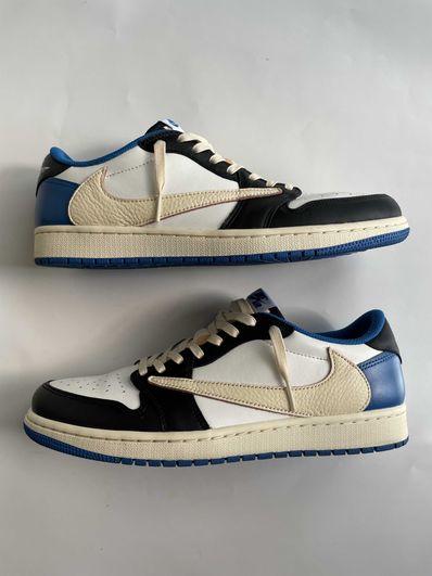Travis Scott × fragment design × Nike Air Jordan 1 Low OG SP "Military Blue"
