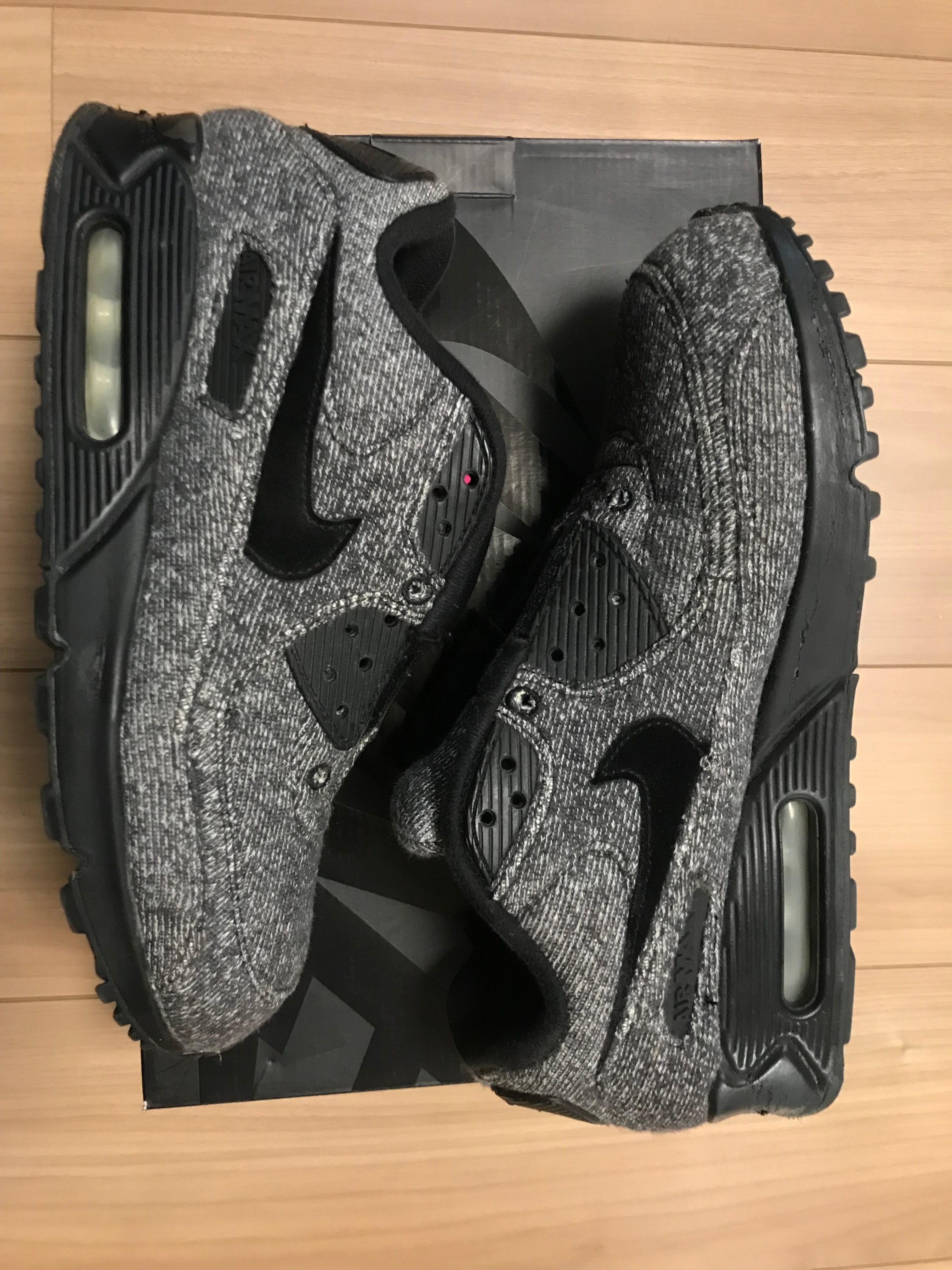 LOOPWHEELER × Nike Air Max 90 "Grey/Black"