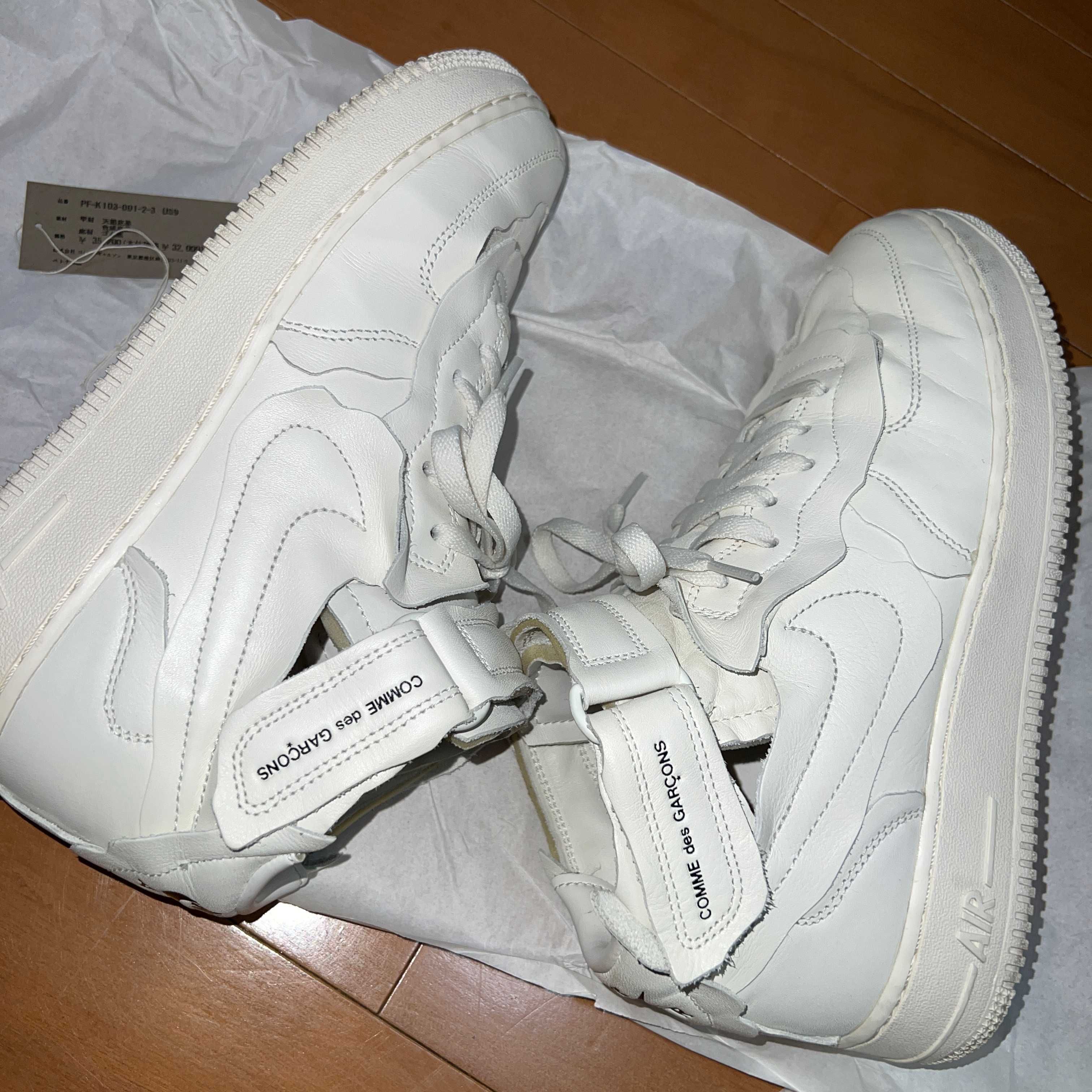 COMME des GARCONS × Nike Air Force 1 Mid "White"