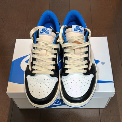 Travis Scott × fragment design × Nike Air Jordan 1 Low OG SP "Military Blue"