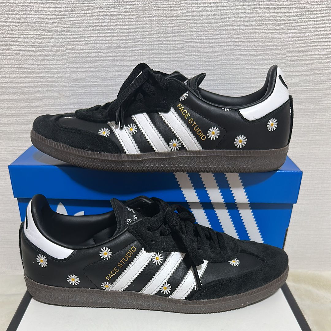 atmos × FACE × adidas Samba "Core Black/Footwear White"