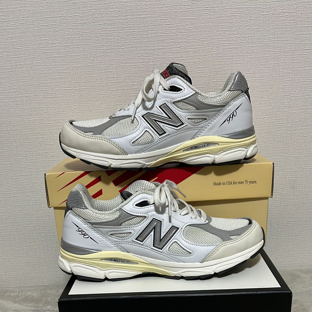 New Balance 990V3 "Sea Salt/Rain Cloud"