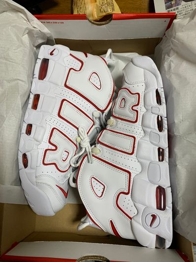 NIKE AIR MORE UPTEMPO "WHITE/VARSITY RED" (2021)