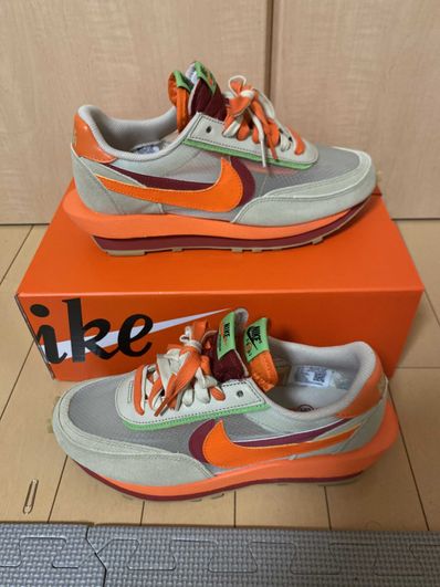 CLOT × Sacai × Nike LD Waffle "Orange Blaze"