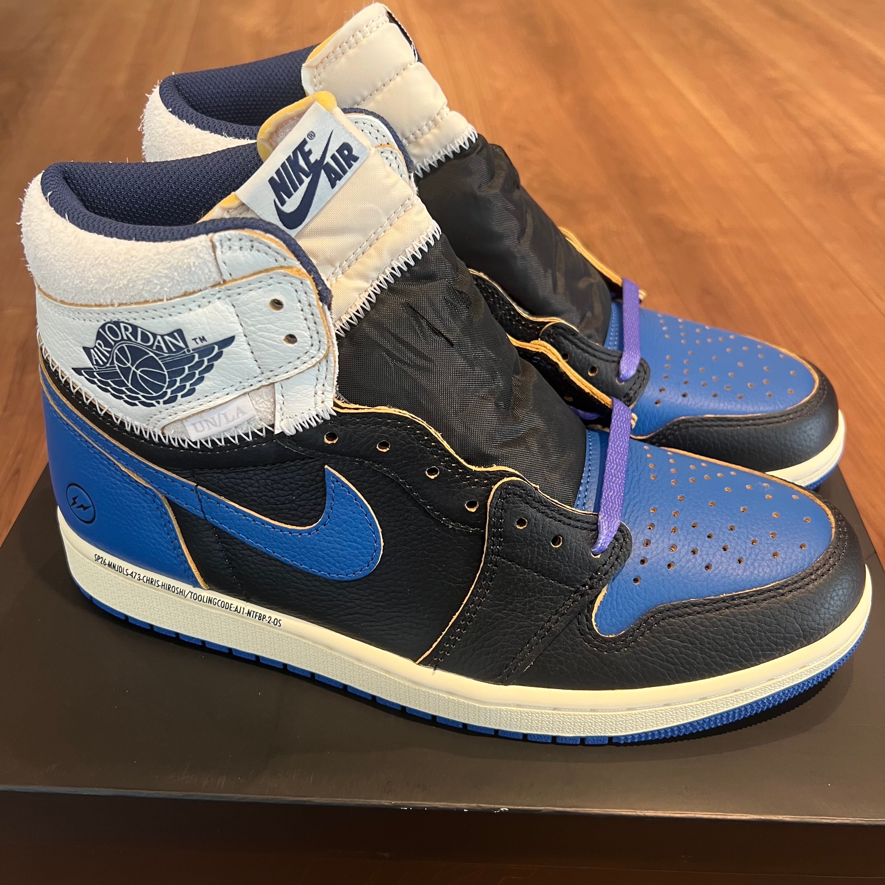 fragment design × UNION × Nike Air Jordan 1 High OG "Sport Royal"