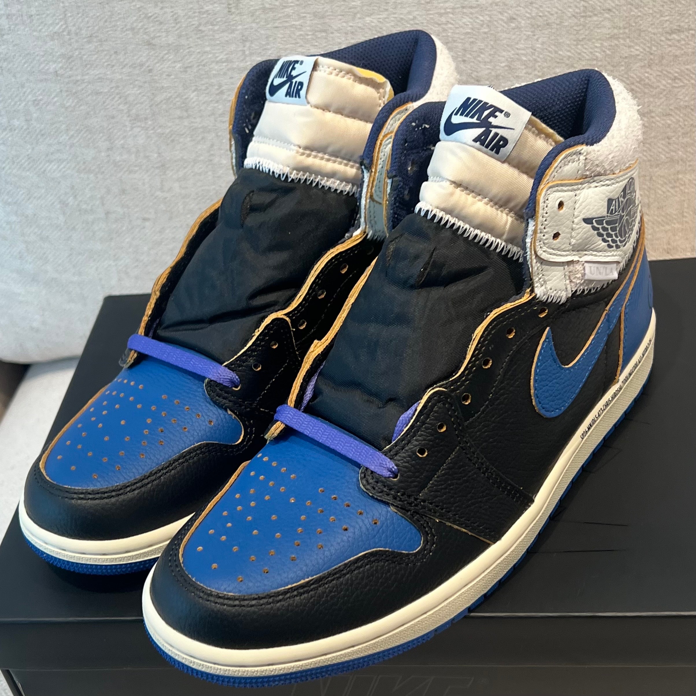 fragment design × UNION × Nike Air Jordan 1 High OG "Sport Royal"
