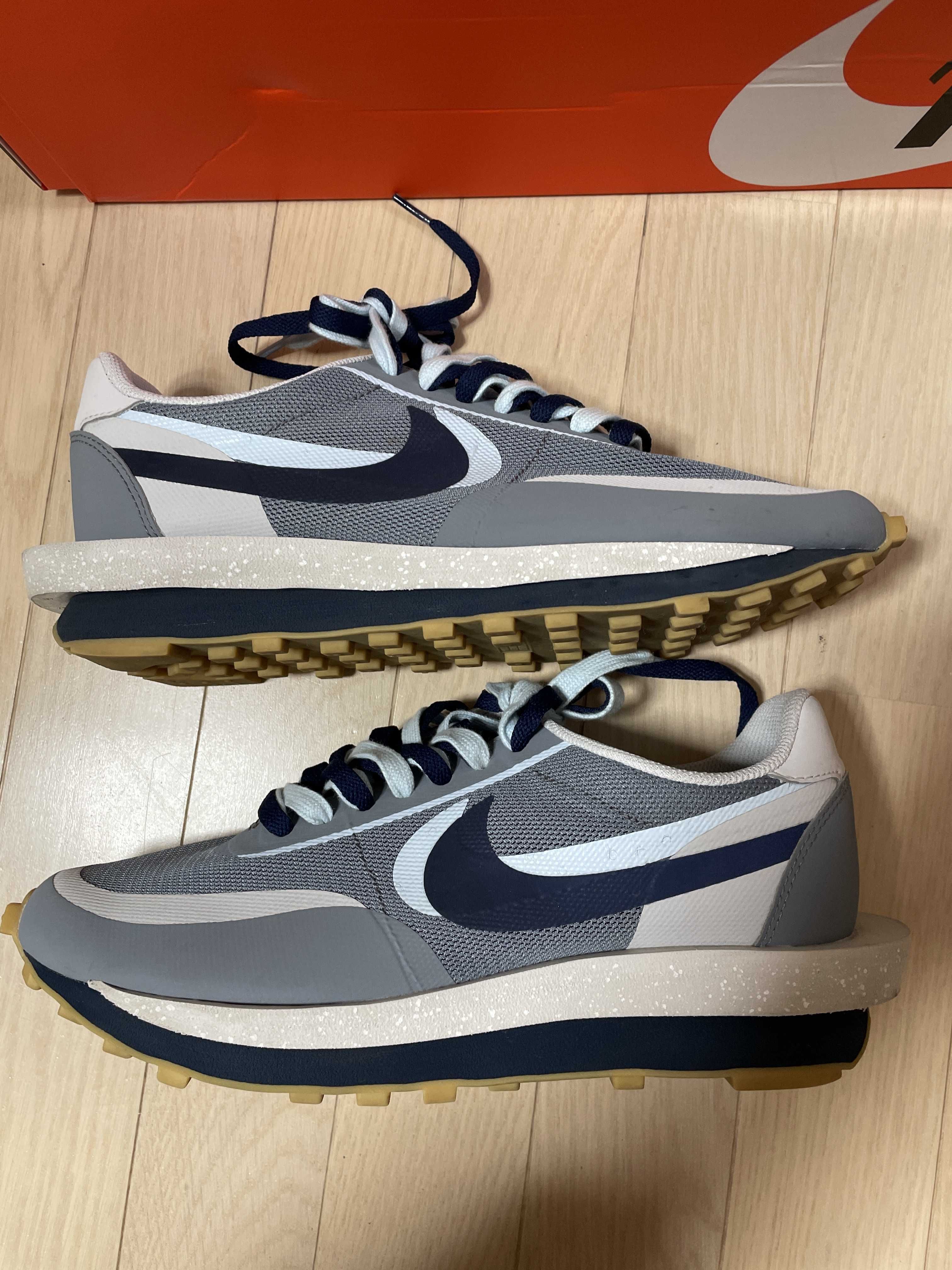 CLOT × Sacai × Nike LD Waffle "Grey Obsidian/Cool Grey"
