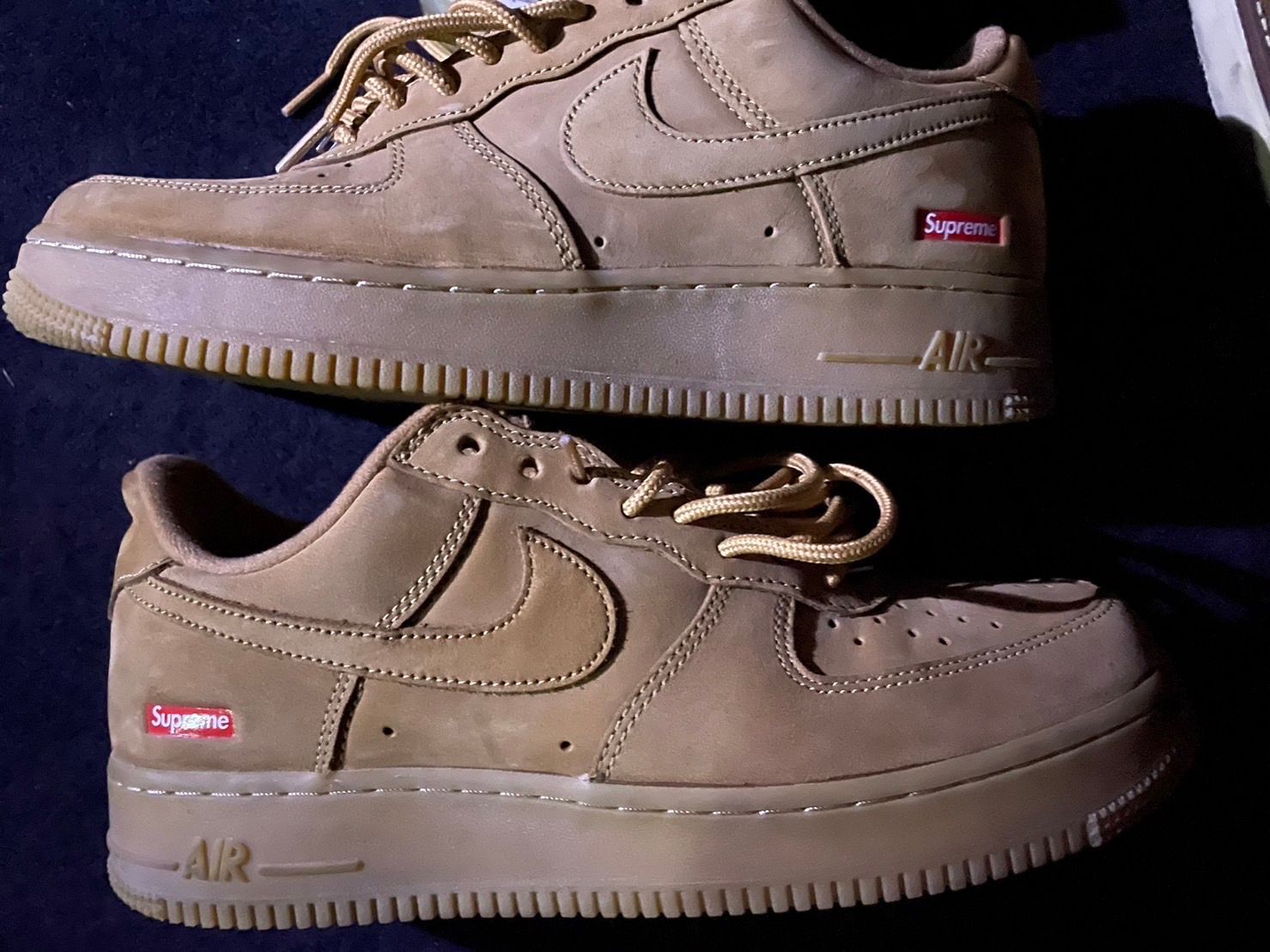 Supreme × Nike Air Force 1 Low "Flax/Wheat"
