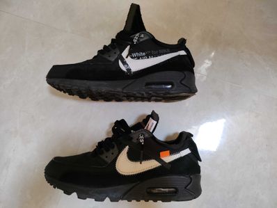 Off-White × Nike Air Max 90 "Black/Black-Cone-White"