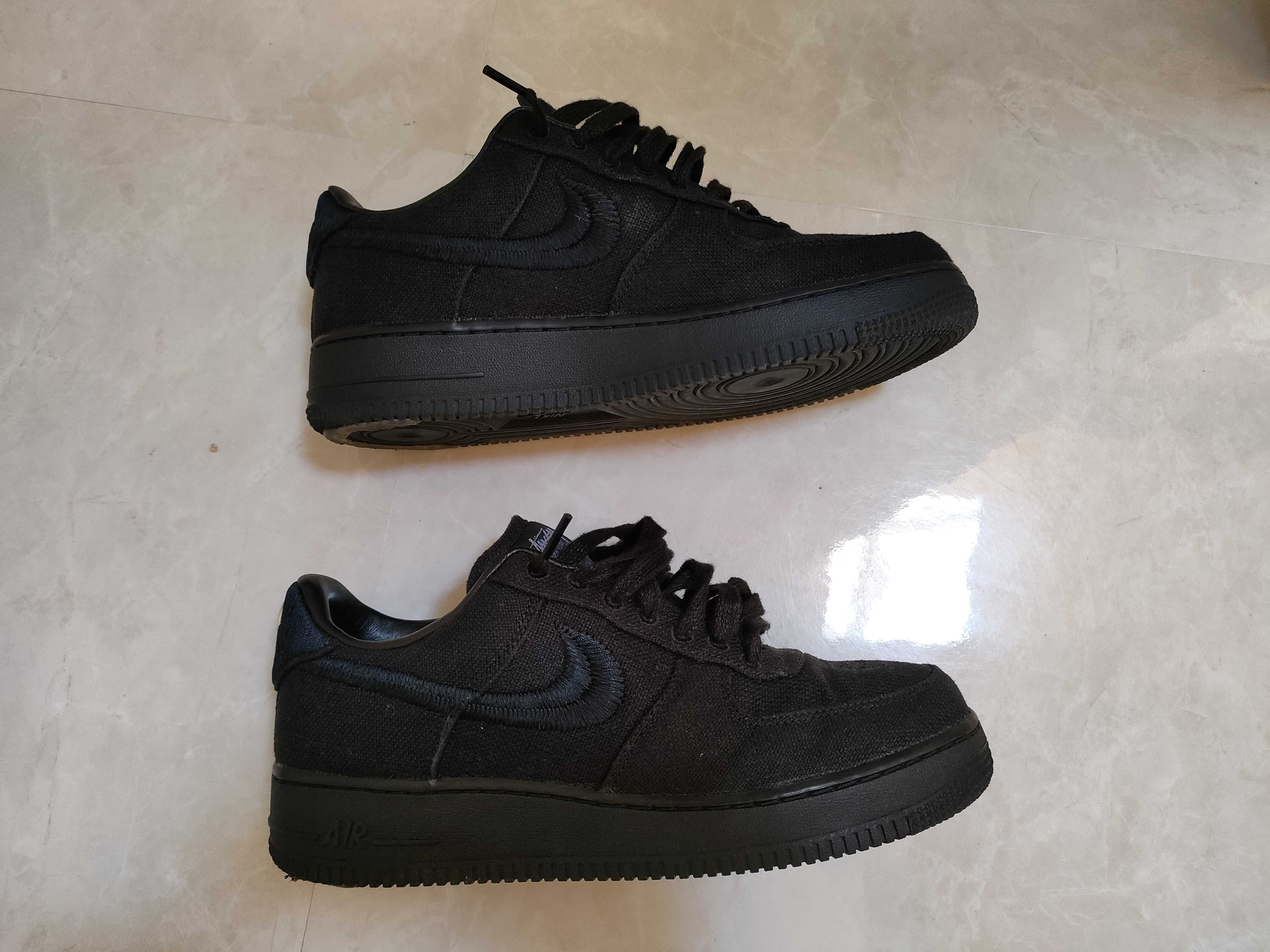Stussy × Nike Air Force 1 Low "Triple Black"