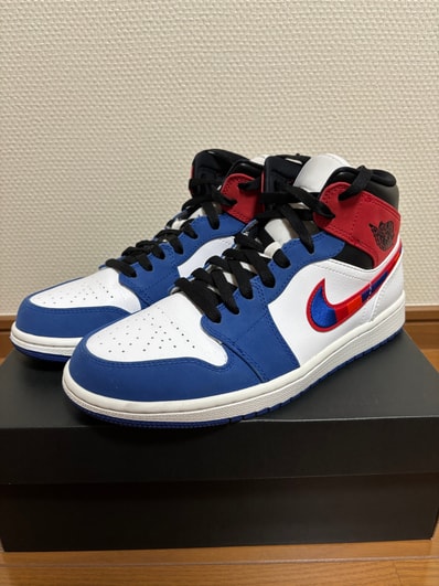 Nike Air Jordan 1 Mid "White/Blue/Red"