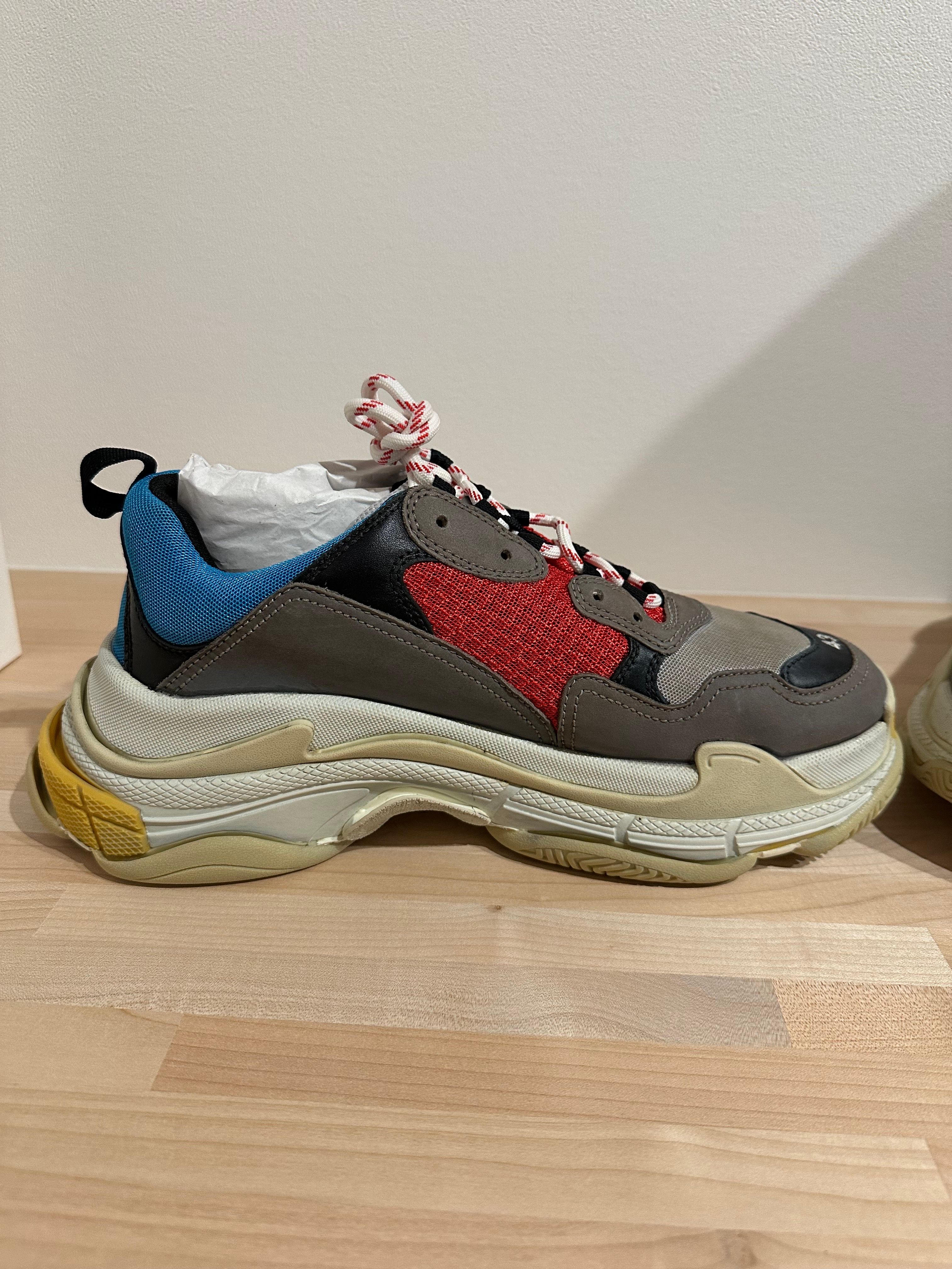 BALENCIAGA Triple S "Red/Blue"