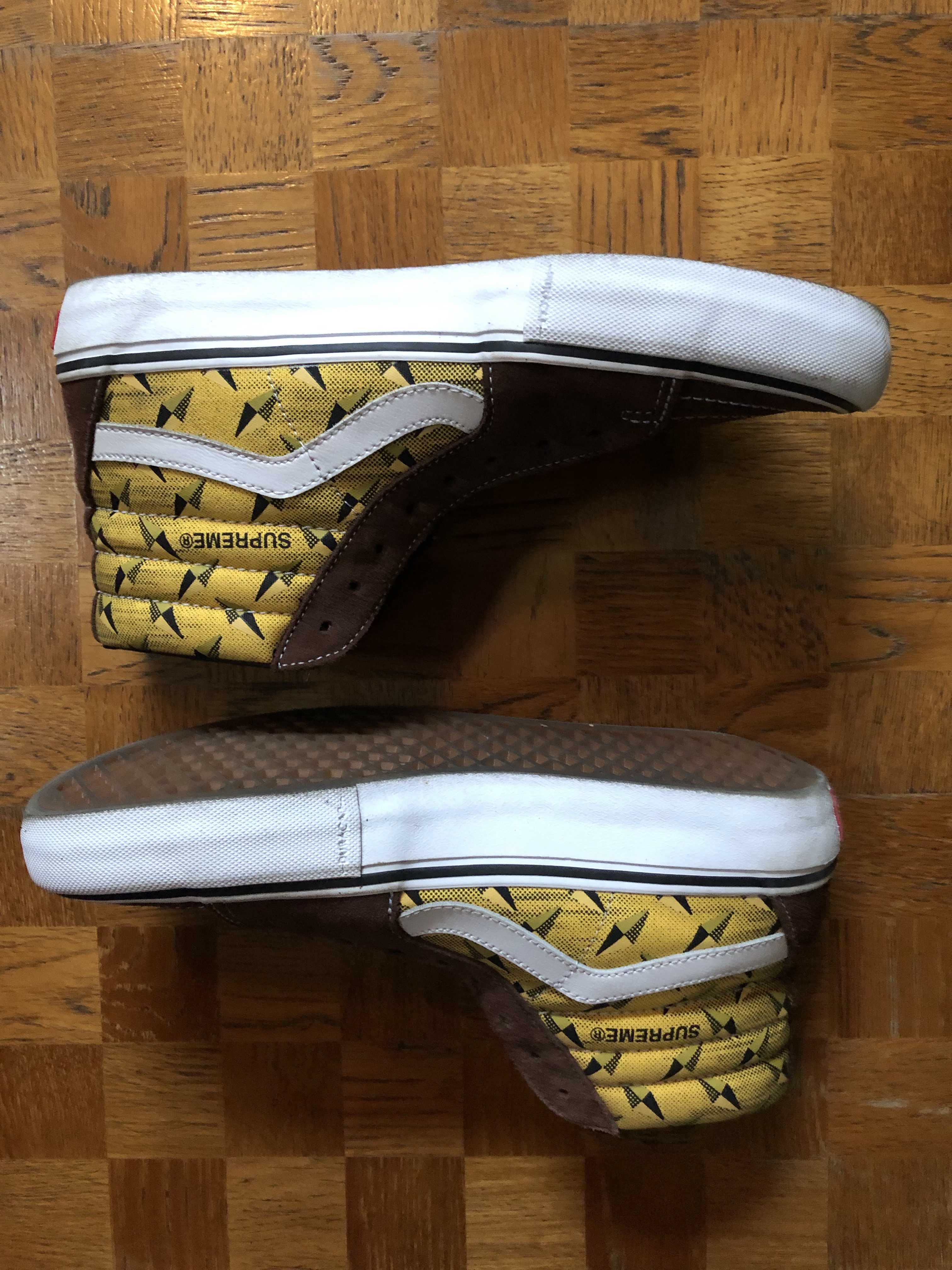 Supreme × Vans Sk8 Hi Diamond Plate "Brown"