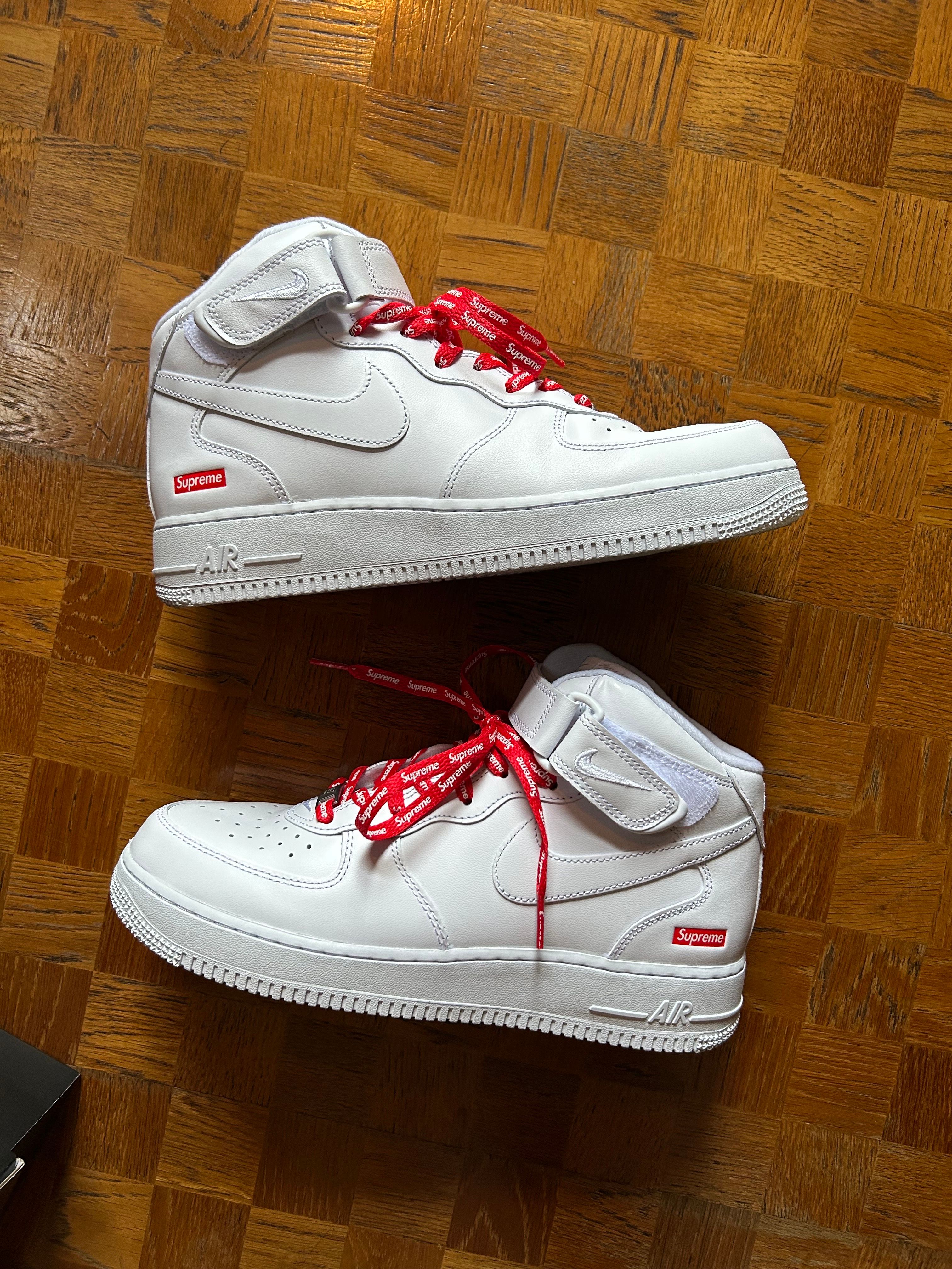 Supreme × Nike Air Force 1 Mid "White" FW24