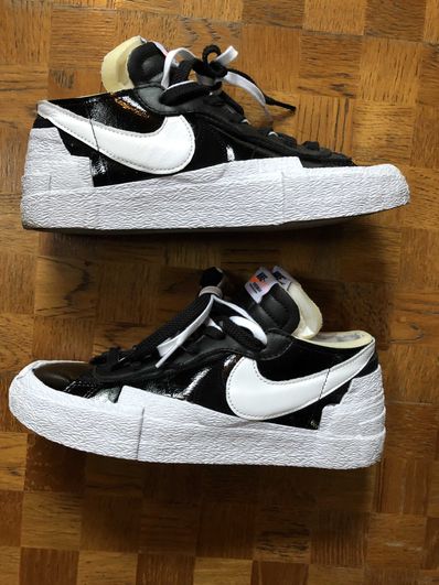 sacai × Nike Blazer Low "Black Patent Leather"
