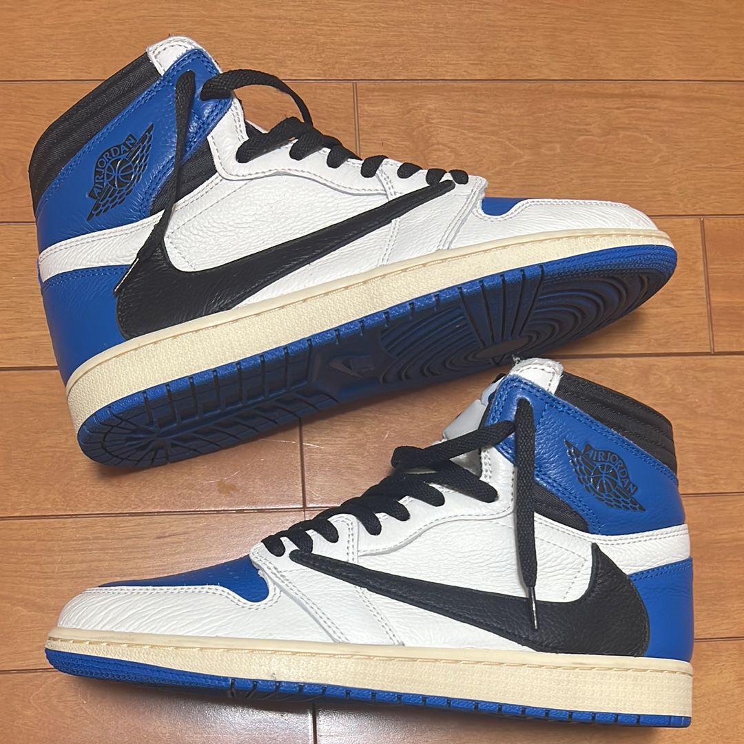 Travis Scott × fragment design × Nike Air Jordan 1 Retro High OG SP "Military Blue"