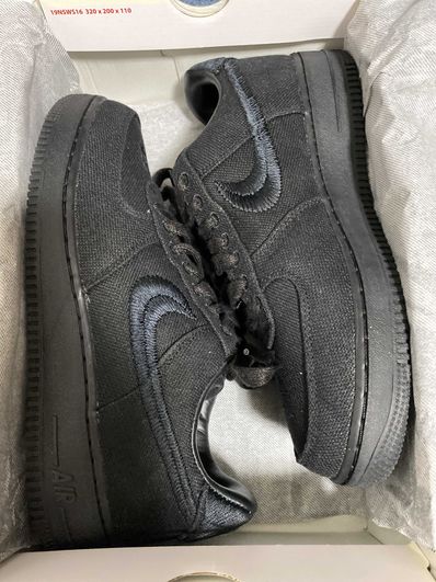 Stussy × Nike Air Force 1 Low "Triple Black"
