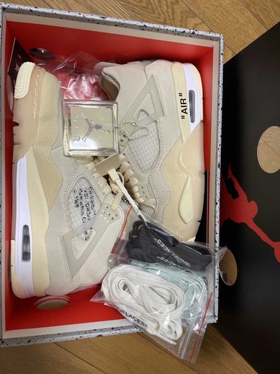 Off-White × Nike Women's Air Jordan 4 SP "Sail"