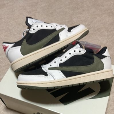 Travis Scott × Nike Women's Air Jordan 1 Low OG "Medium Olive"