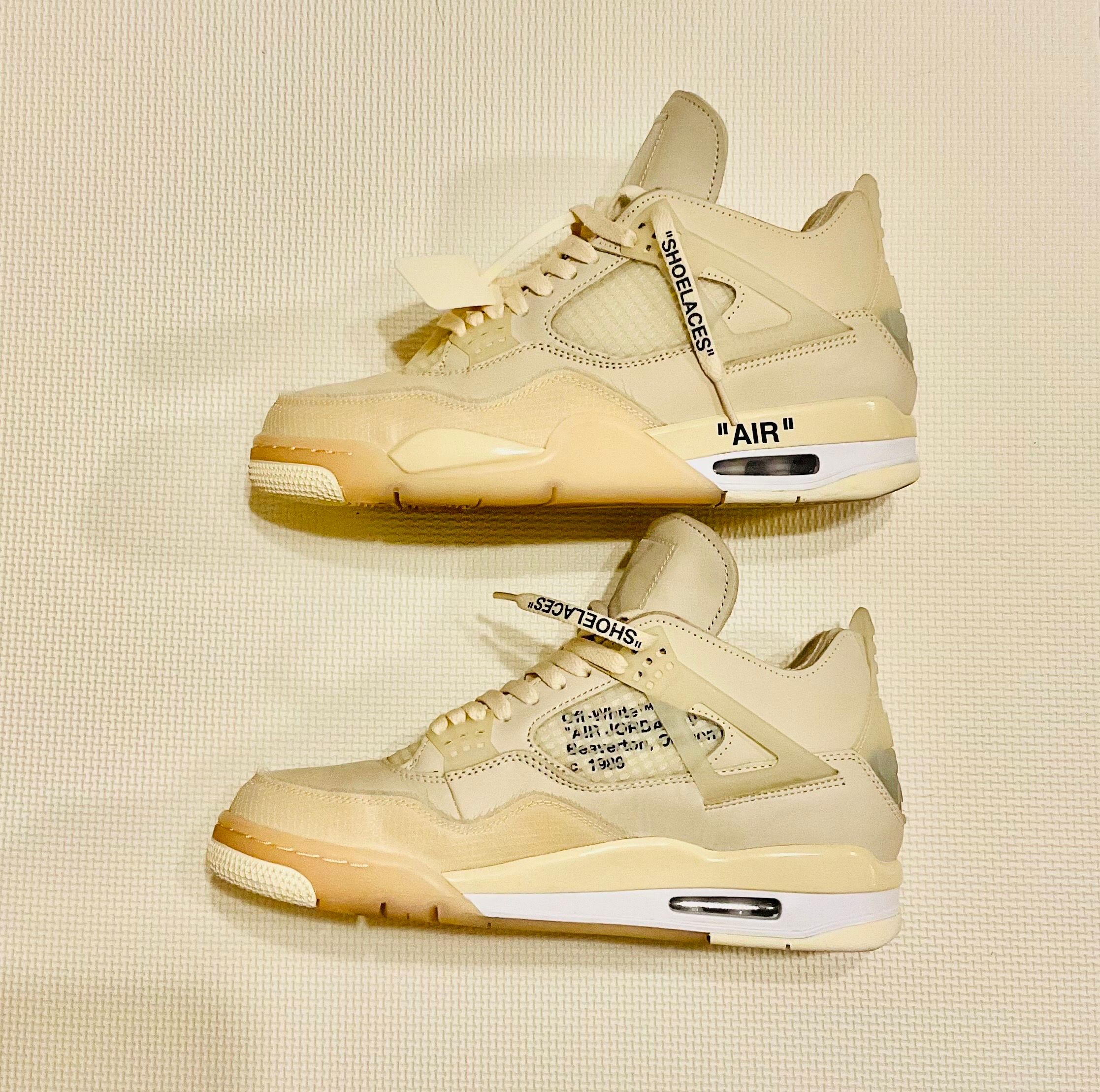Off-White × Nike Women's Air Jordan 4 SP "Sail"