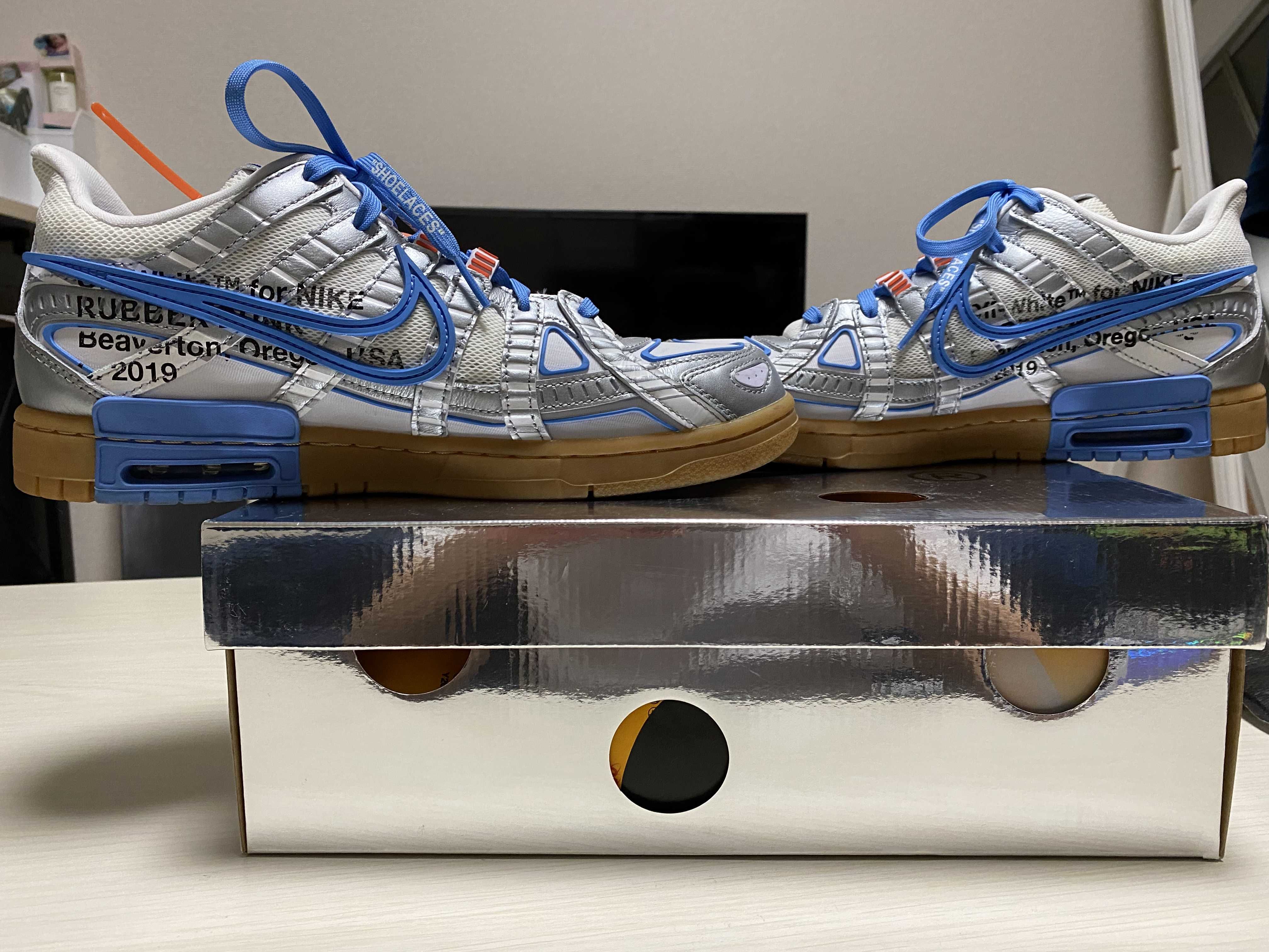 Off-White × Nike Air Rubber Dunk "White/University Blue" 