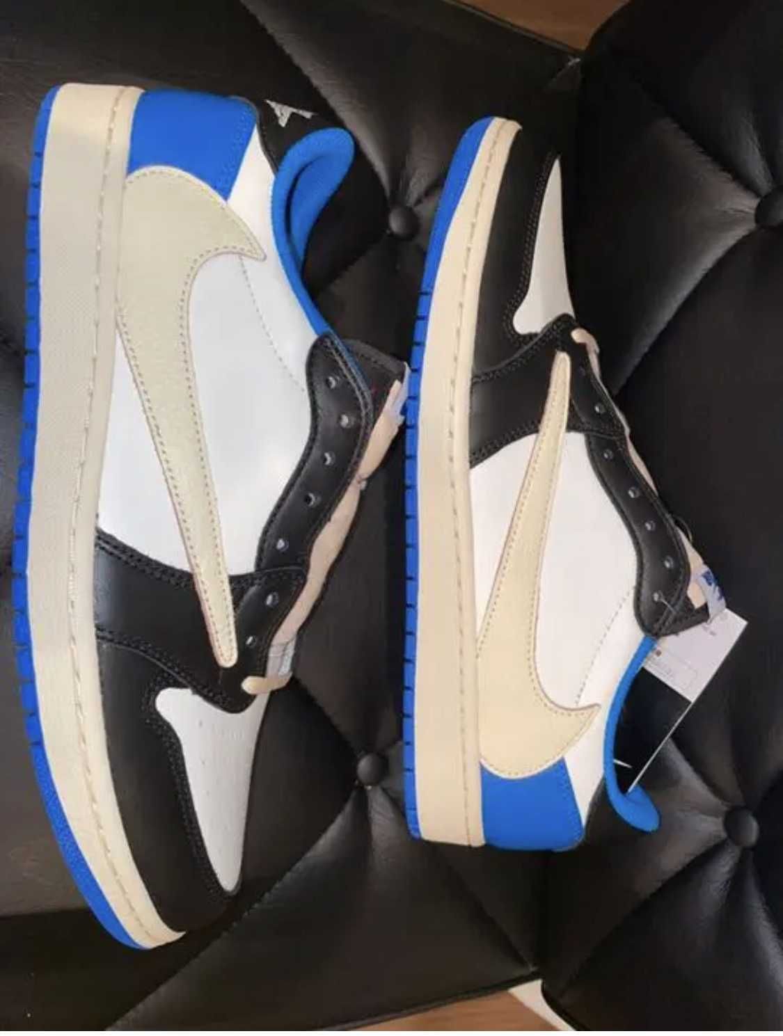 Travis Scott × fragment design × Nike Air Jordan 1 Low OG SP "Military Blue"