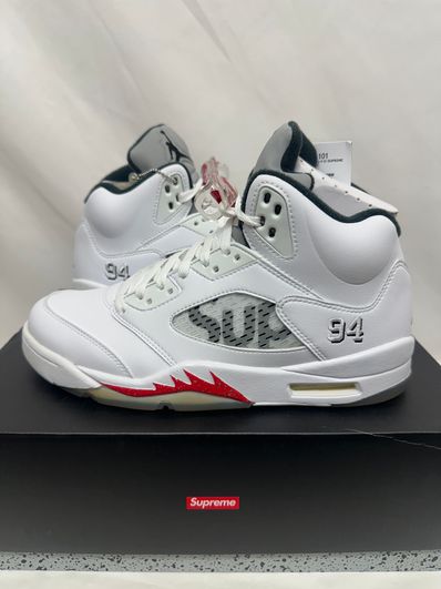 Supreme × Nike Air Jordan 5 Retro "White"