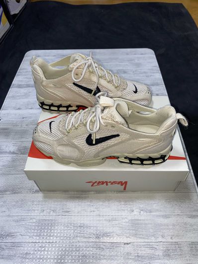 Stussy × Nike Air Zoom Spiridon CG 2 "Fossil/Black"