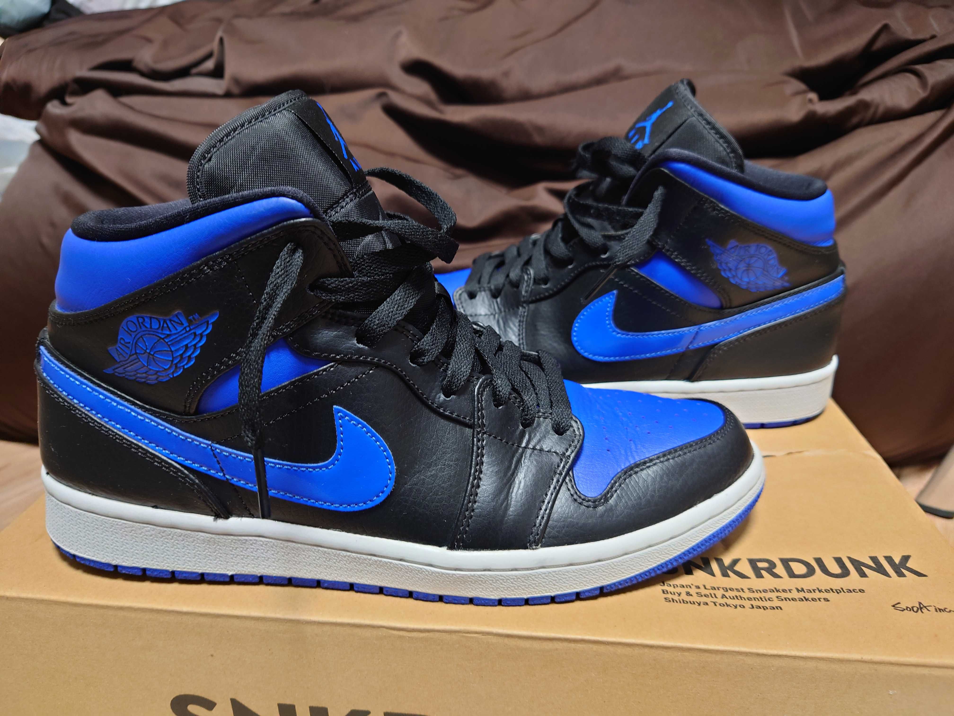 NIKE AIR JORDAN 1 MID "BLACK/BLUE"