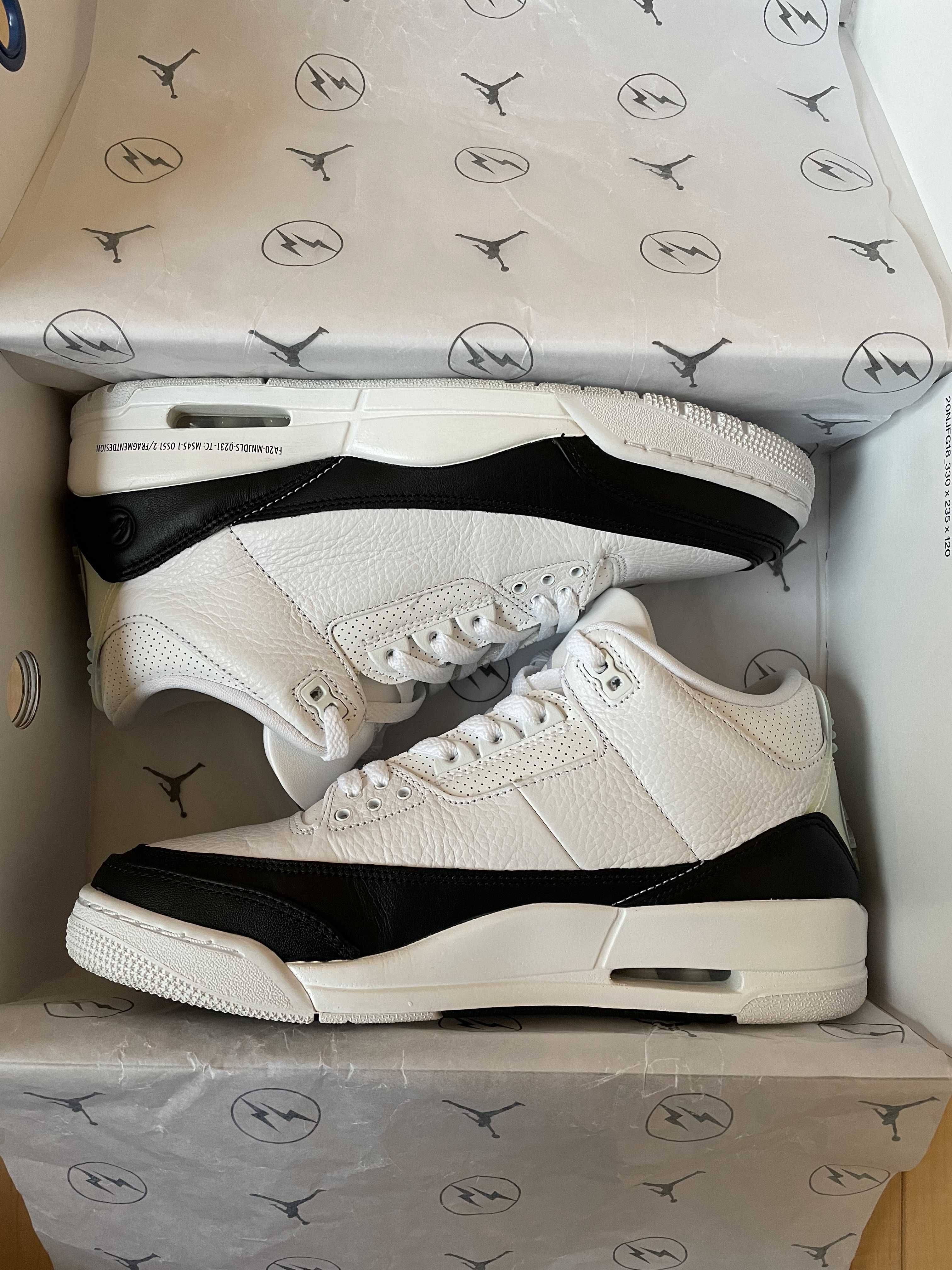 Fragment × Nike Air Jordan 3 "White/Black"