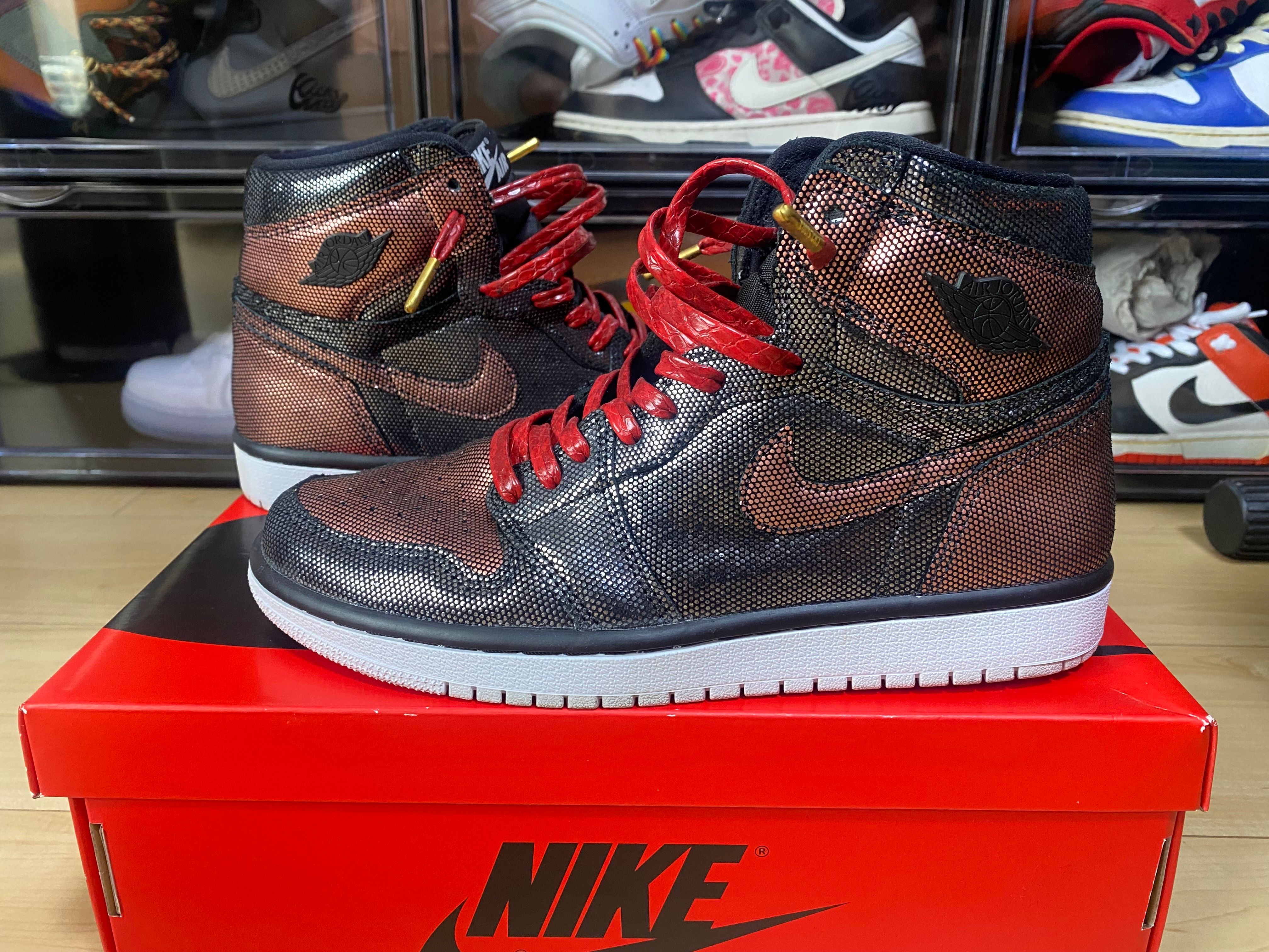 Nike Women's Air Jordan 1 High OG Fearless Metallic Rose Gold