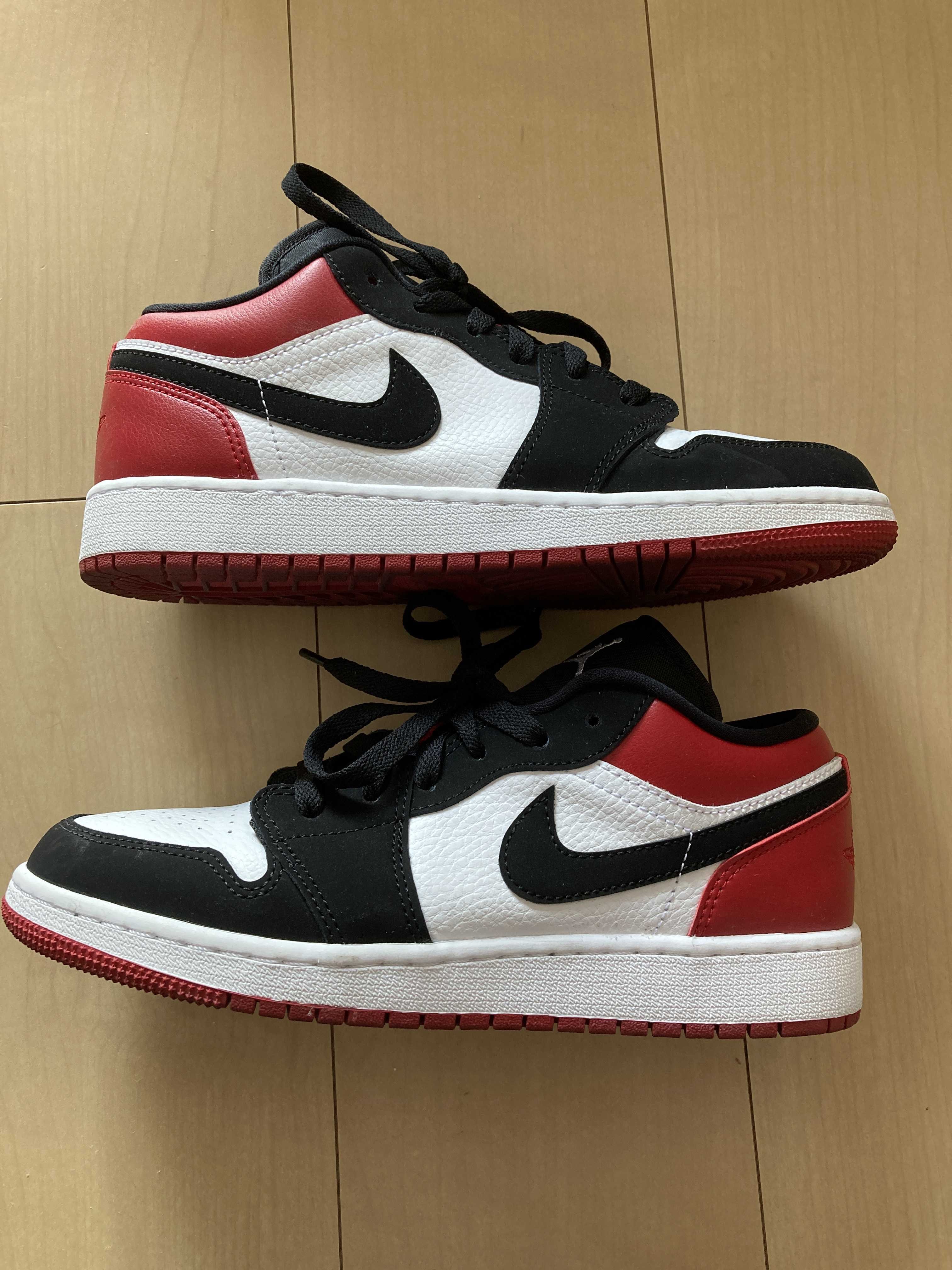Nike GS Air Jordan 1 Low "Black Toe" 