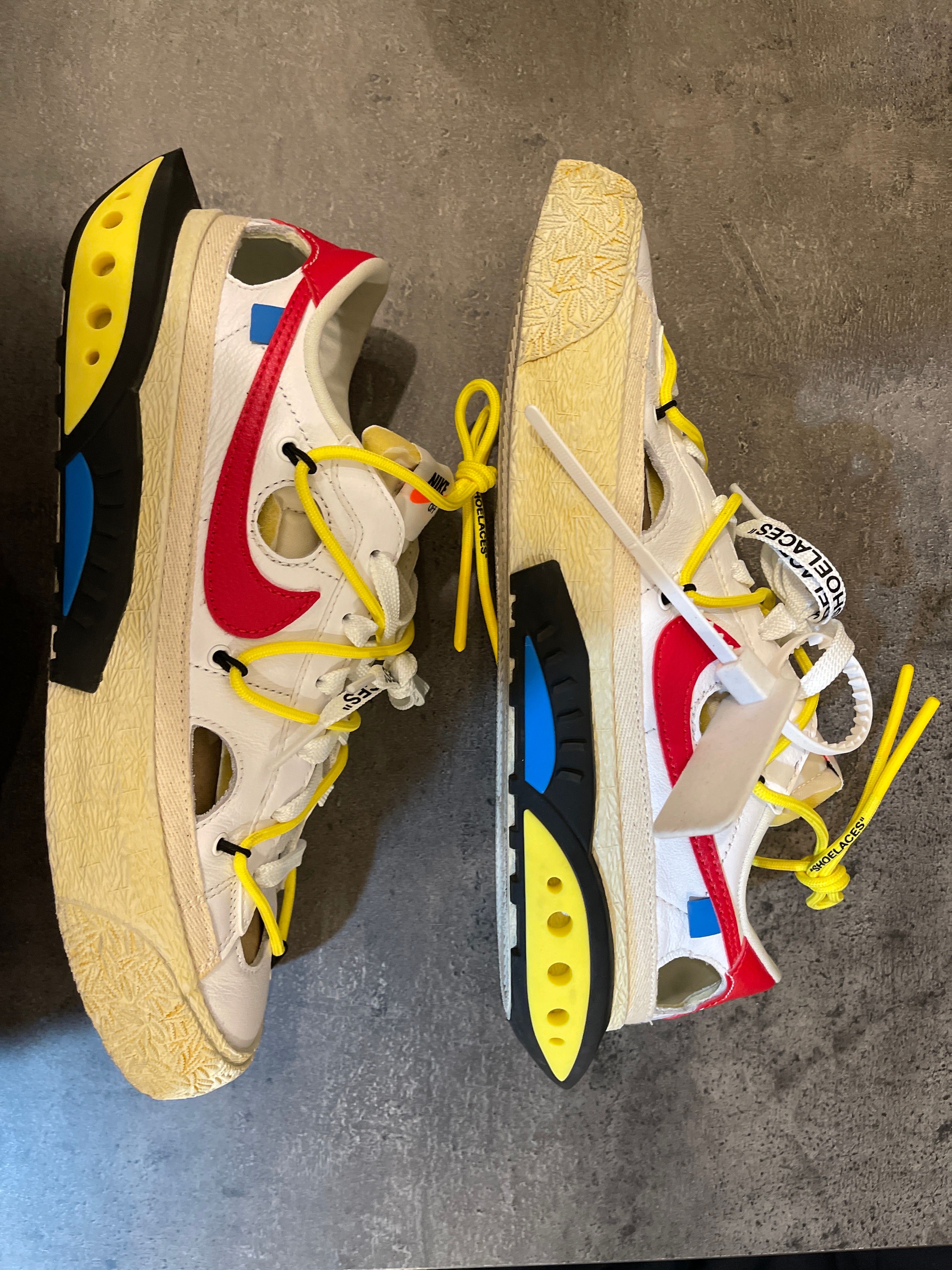 Off-White × Nike Blazer Low "White and University Red"