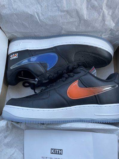 KITH × Nike Air Force 1 Low New York Knicks "Black/Brilliant Orange/Rush/Brilliant White"