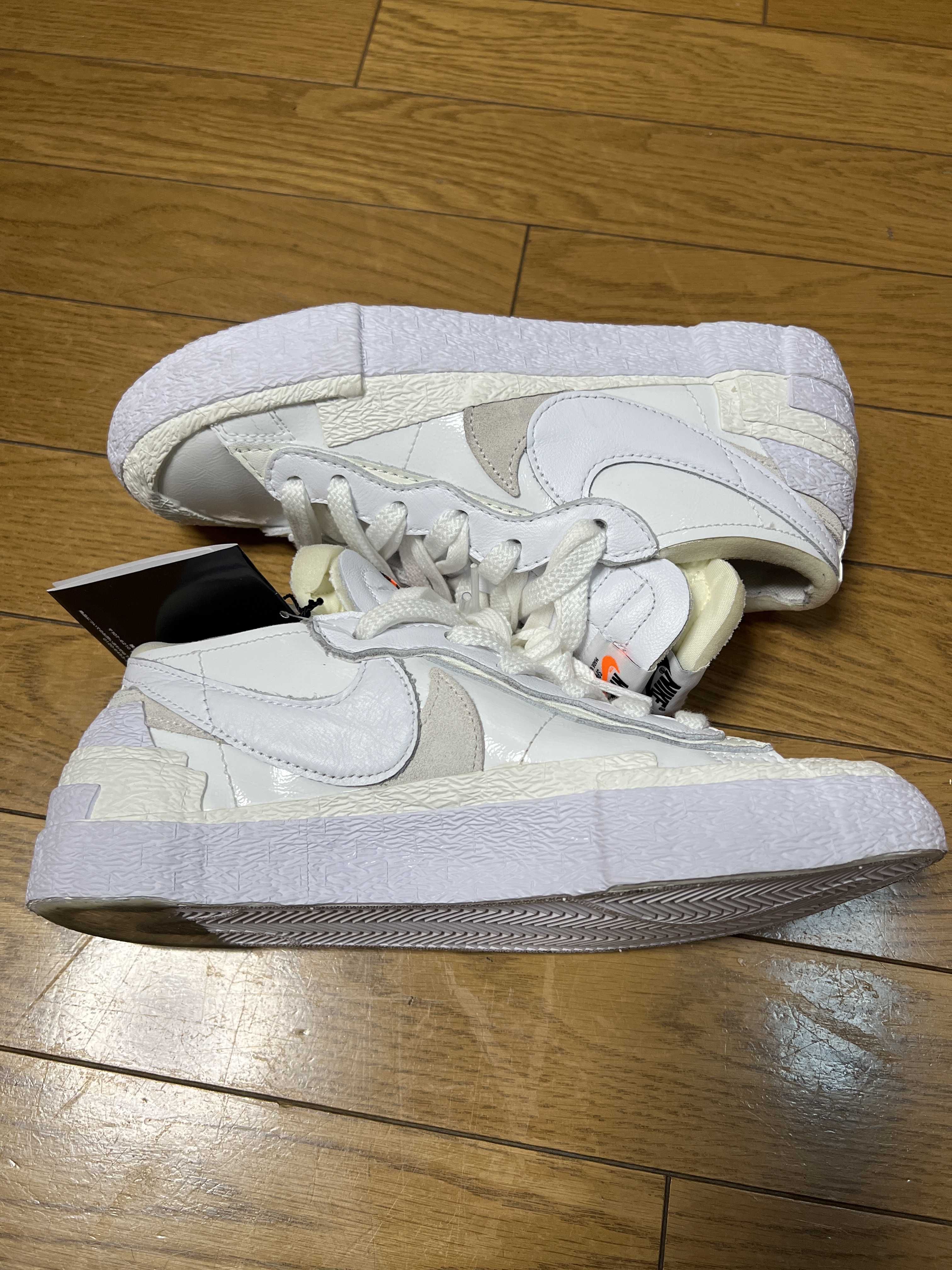 sacai × Nike Blazer Low "White Patent Leather"