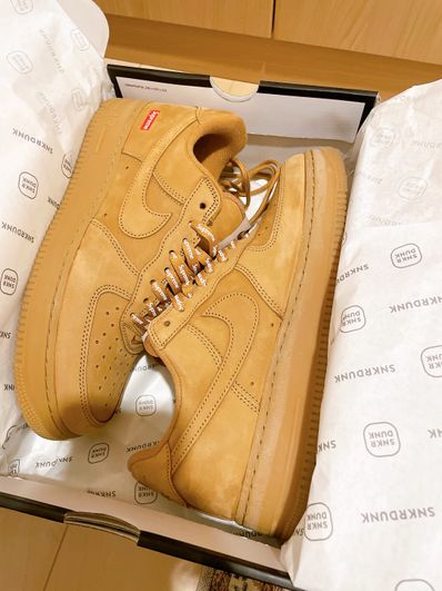 Supreme × Nike Air Force 1 Low "Flax/Wheat"